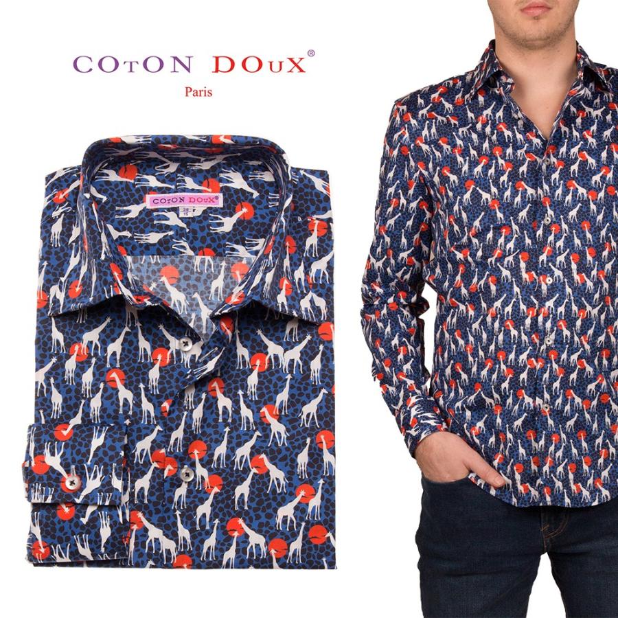 海外正規品 柄シャツ メンズ 長袖シャツ かわいい ブランド キリン アート シルエット ブルー アフリカ M92ad1729wildflowers M01ad19kirin Cotondoux コトンドゥ ヤフー店 通販 Yahoo ショッピング 55 以上節約 Mail Alrayan University Edu Ye