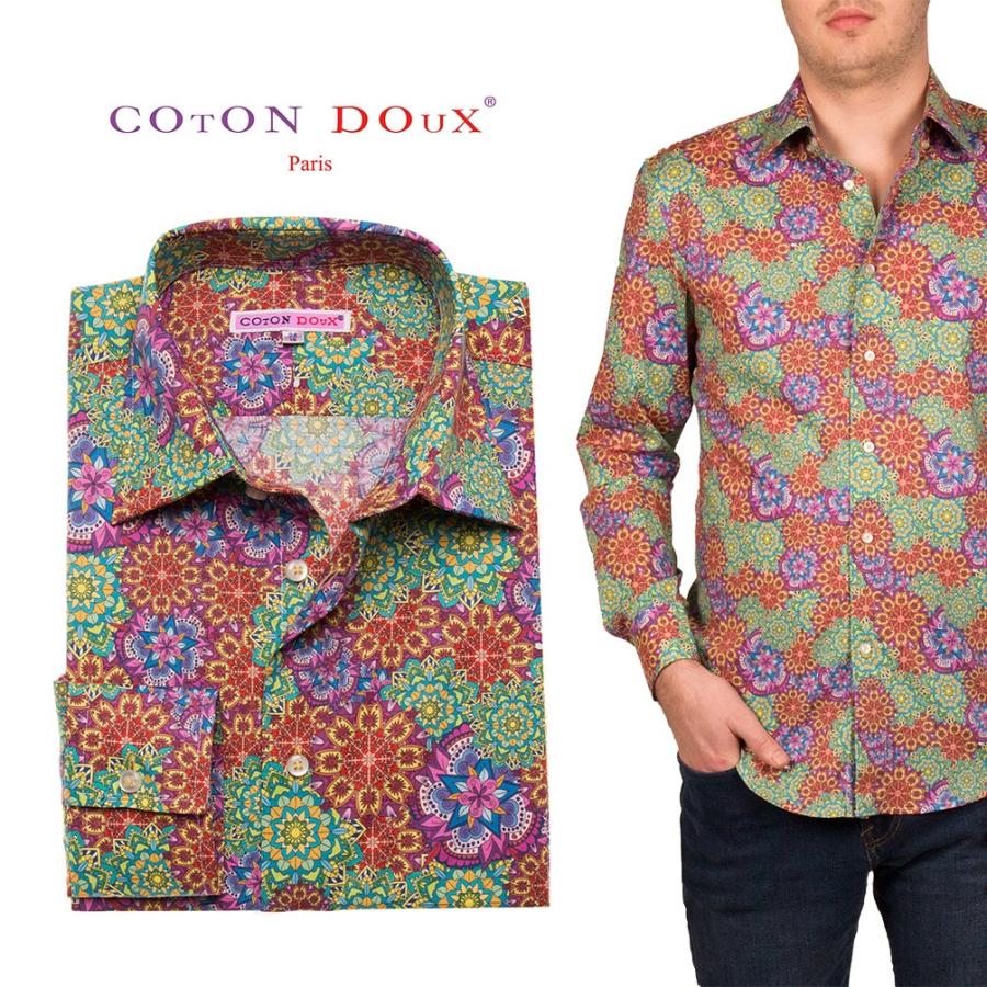 あなたにおすすめの商品 柄シャツ メンズ 長袖シャツ 花柄 カジュアルシャツ M01ad19mandala コトンドゥ Cotondoux マンダラ ステージ ライブ ブランド メンズシャツ 長袖 サイズ 41 Xl Coaching Enerlis Fr