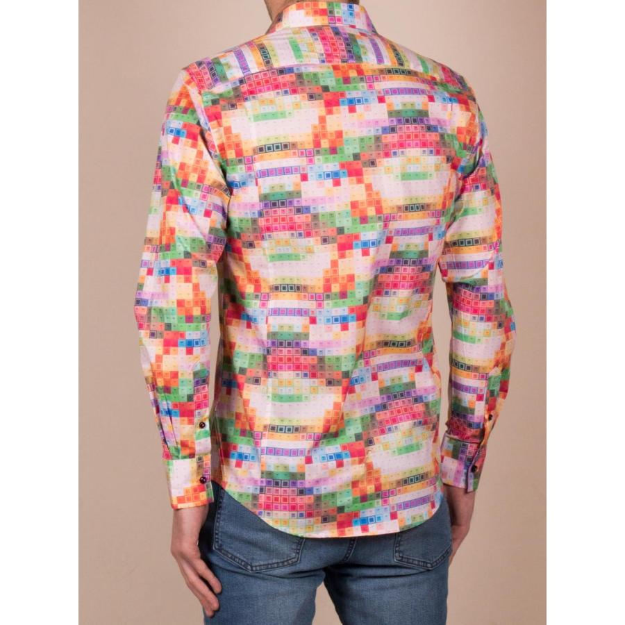 フランス 柄シャツ 長袖シャツ メンズ ブランド 総柄 キーボード ダンス アート インパクト 派手 目立つシャツ CotonDoux コトンドゥ m01ad1852keyboad |  | 03