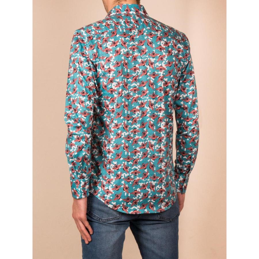 フランス 柄シャツ メンズ 長袖シャツ ブランド ハチ 蜂 bee