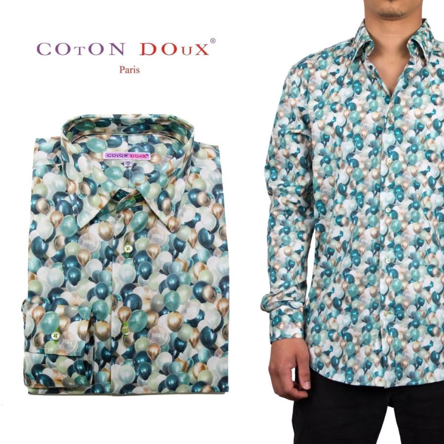 シャツ フランス 柄シャツ メンズ 長袖 フランス 柄シャツ 風船 バルーン 総フランス 柄シャツ イタリア ブランド Coton Doux コトンドゥ M12ad2139balloon M12ad2139balloon Cotondoux コトンドゥ ヤフー店 通販 Yahoo ショッピング