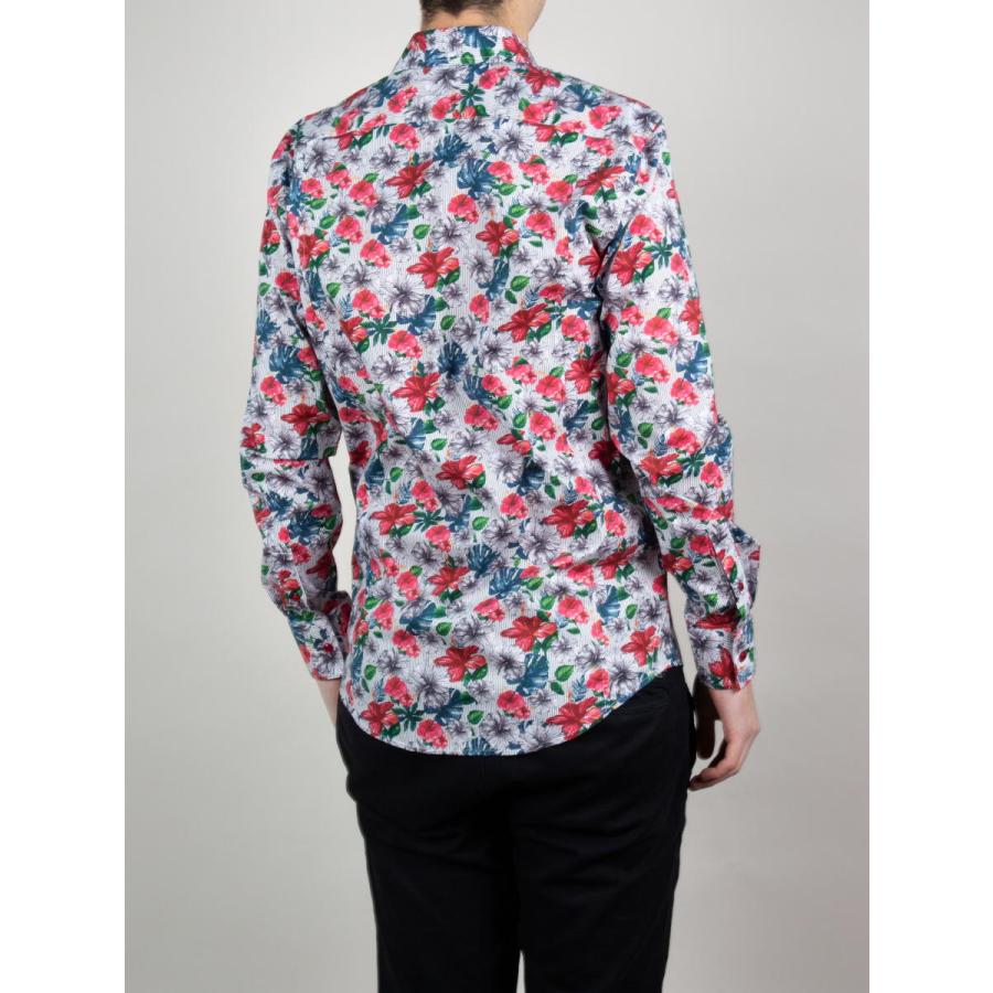 エトロ　国内正規品　イタリア製　フラワープリント　ワイドカラーシャツ　サイズ40 ETRO エトロ メンズ 綿100％ 花柄 長袖 シャツ 柄シャツ ブランド