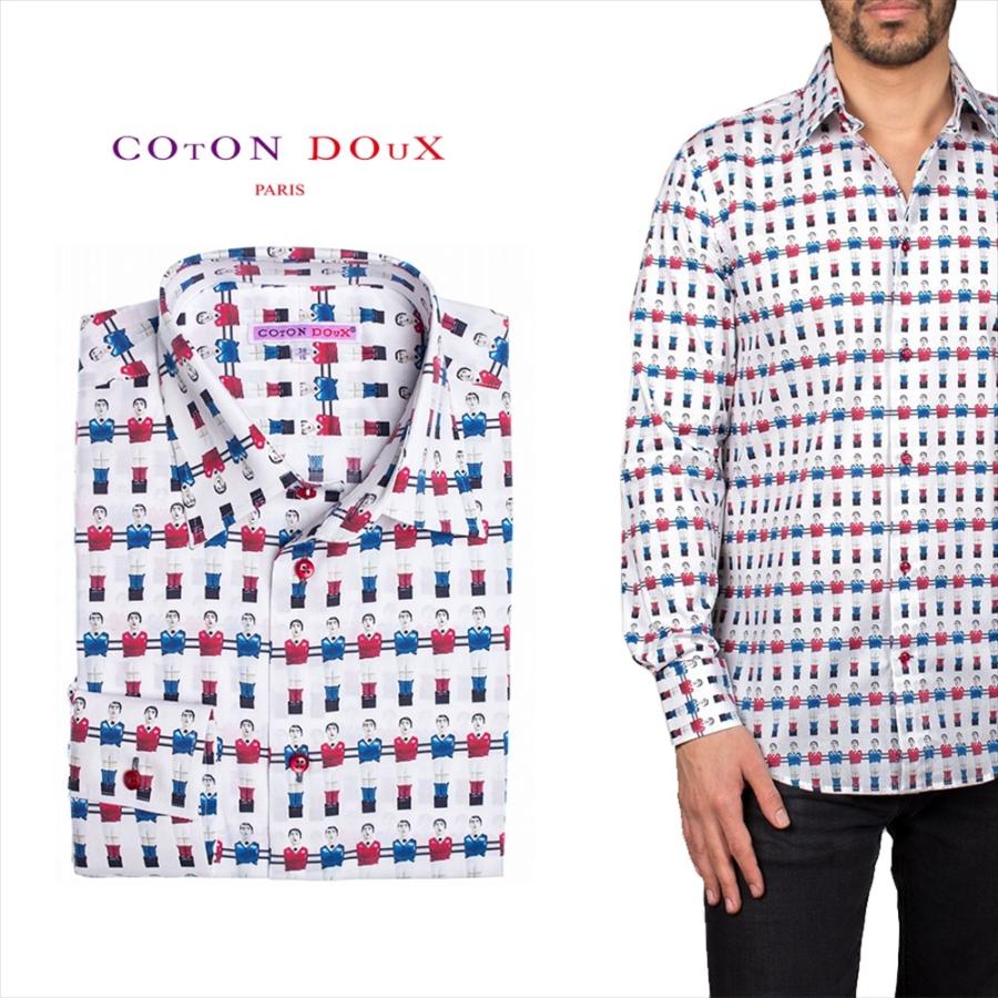 柄シャツ カジュアルシャツ メンズ 長袖 カジュアルシャツ レトロ お洒落 可愛い サッカーゲーム Cotondoux コトンドゥ M91ad1672soccergame M91ad1672soccergame Cotondoux コトンドゥ ヤフー店 通販 Yahoo ショッピング