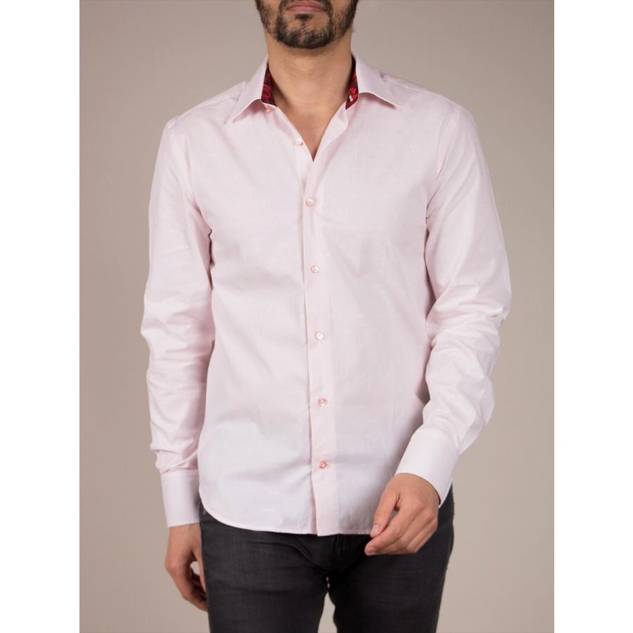 柄シャツ メンズシャツ カジュアルシャツ 長袖 ブランド お洒落 カラーシャツ かわいい バラ ピンク M91td1703 M91td1703 Cotondoux コトンドゥ ヤフー店 通販 Yahoo ショッピング