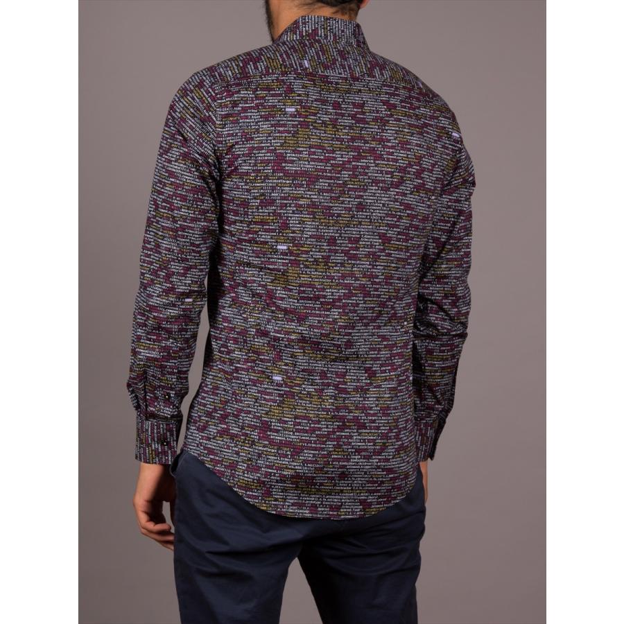 フランス 柄シャツ メンズ 長袖 大人 デザイン プリント 派手シャツ  プログラミング アート CotonDoux コトンドゥ m92ad1781program |  | 03