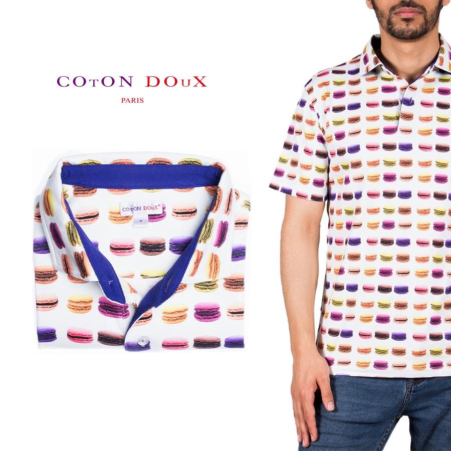 Cotondoux コトンドゥ ポロシャツ 半袖 ブランド 柄 シャツ メンズ 柄物 派手 マカロン スイーツ お洒落 可愛い レトロ フランス イタリア Mpd41 Mpd41 Cotondoux コトンドゥ ヤフー店 通販 Yahoo ショッピング