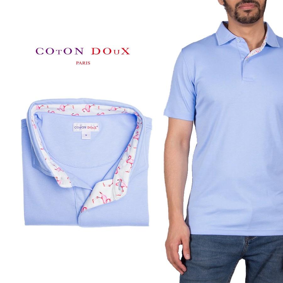 Cotondoux コトンドゥ ポロシャツ 半袖 ブランド シャツ 柄 プリント メンズ スポーツ シンプル フラミンゴ ゴルフ お洒落 Mpd71 可愛い フランス Mpd71 イタリア レトロ コトンドゥ Cotondoux ヤフー店 販売販促品