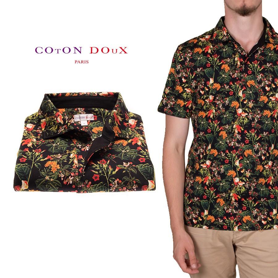 注目の Cotondoux コトンドゥ ポロシャツ 半袖 ブランド 柄 プリント おしゃれ 大人 かわいい フランス デザイン 花柄 コットン カラフル 派手 Mp92d103flowers 珍しい Www Maxipiso Com Ar
