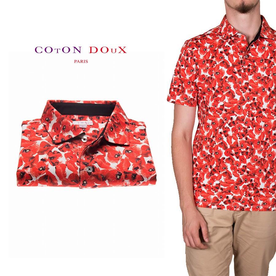 CotonDoux（コトンドゥ）ポロシャツ 半袖 ブランド 柄 シャツ メンズ 