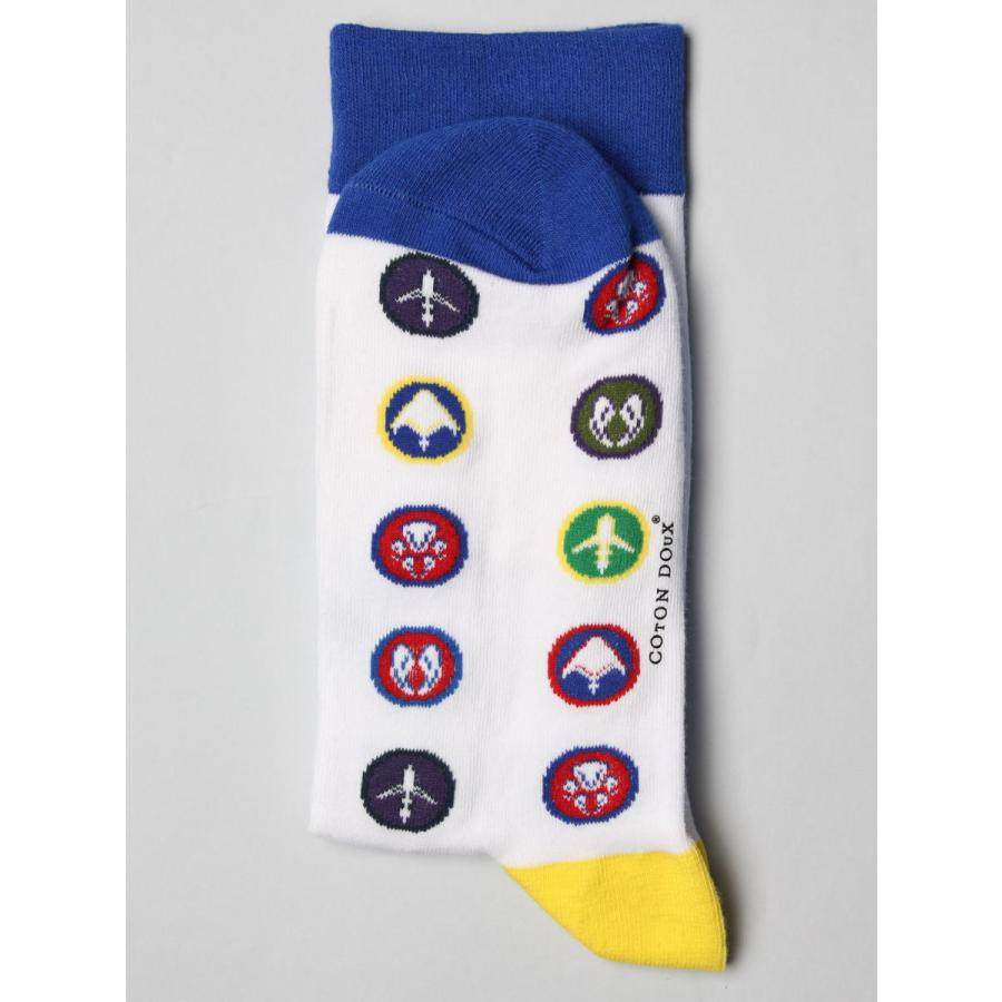 ソックス 靴下 くつした メンズ レディース 柄 ポップ 派手 パープル ドリンク柄  CotonDoux（コトンドゥ） s22509 |  | 02