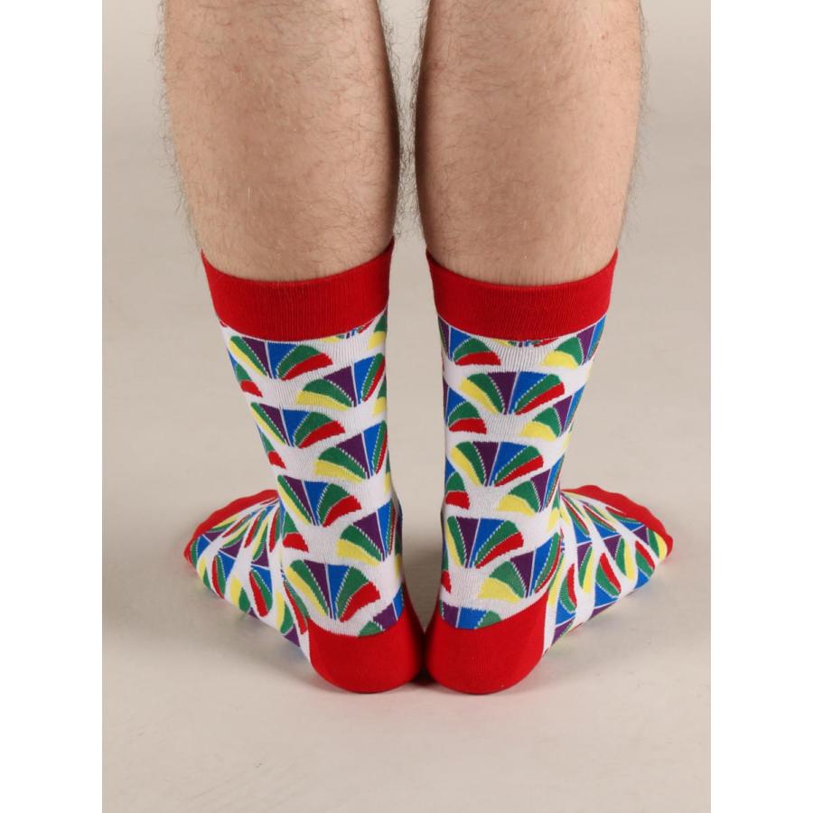 ソックス 靴下 くつした メンズ レディース 柄 ポップ 派手 レインボー 虹色  CotonDoux（コトンドゥ） s22512 |  | 03