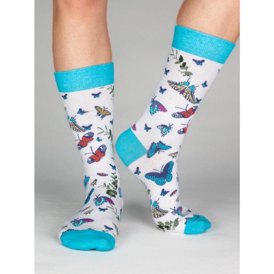 CotonDoux（コトンドゥ） ソックス 靴下 くつした メンズ 男女兼用 柄 ポップ 可愛い オシャレ お洒落 かわいい 蝶々柄  s42609 |  | 03