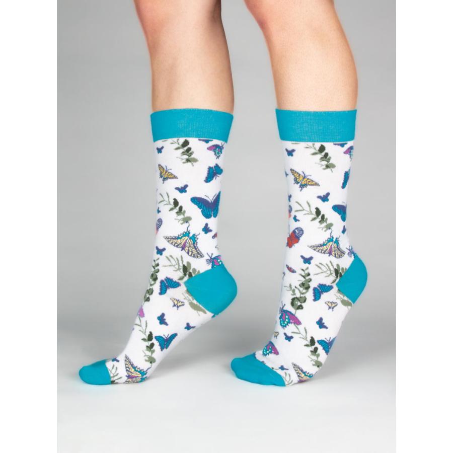 CotonDoux（コトンドゥ） ソックス 靴下 くつした メンズ 男女兼用 柄 ポップ 可愛い オシャレ お洒落 かわいい 蝶々柄  s42609 |  | 04