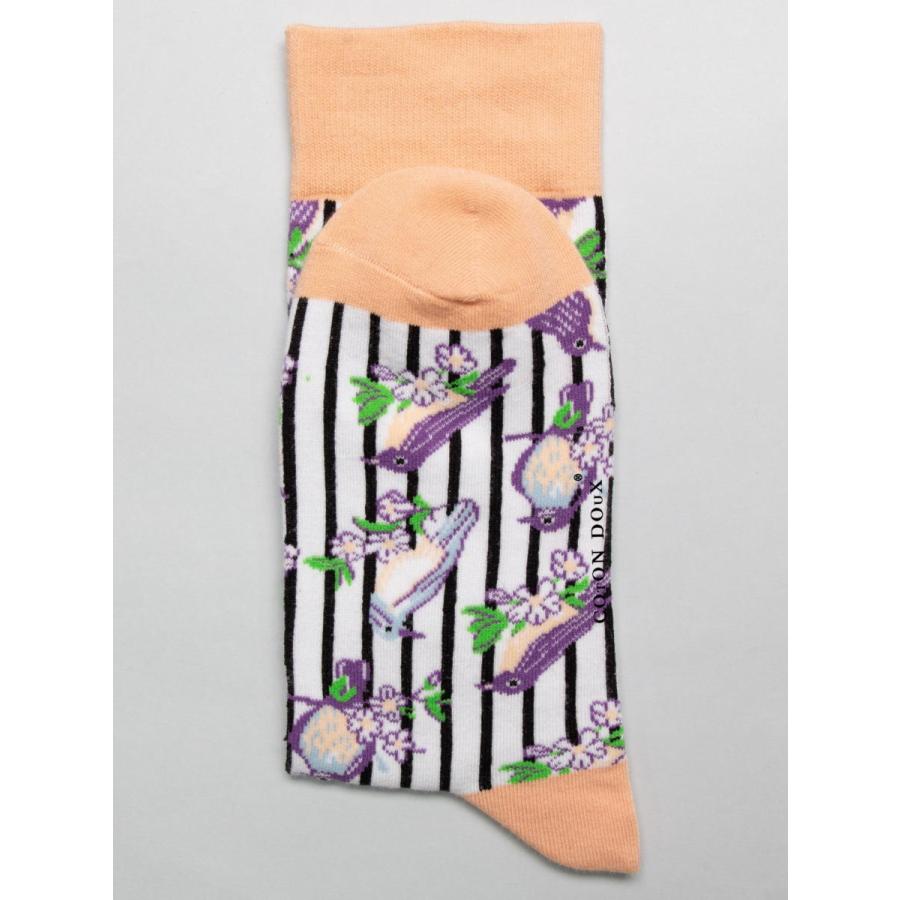 CotonDoux（コトンドゥ） ソックス 靴下 くつした メンズ 男女兼用 柄 ポップ 可愛い オシャレ お洒落 かわいい 鳥柄  s42611 |  | 02