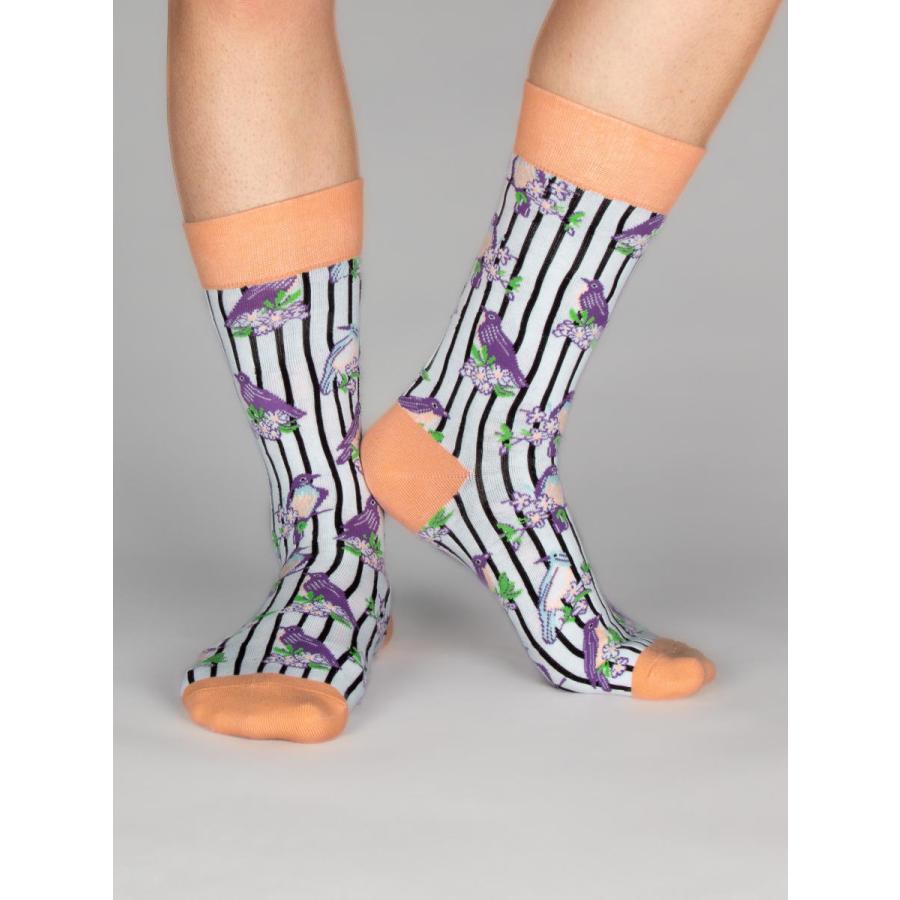 CotonDoux（コトンドゥ） ソックス 靴下 くつした メンズ 男女兼用 柄 ポップ 可愛い オシャレ お洒落 かわいい 鳥柄  s42611 |  | 03