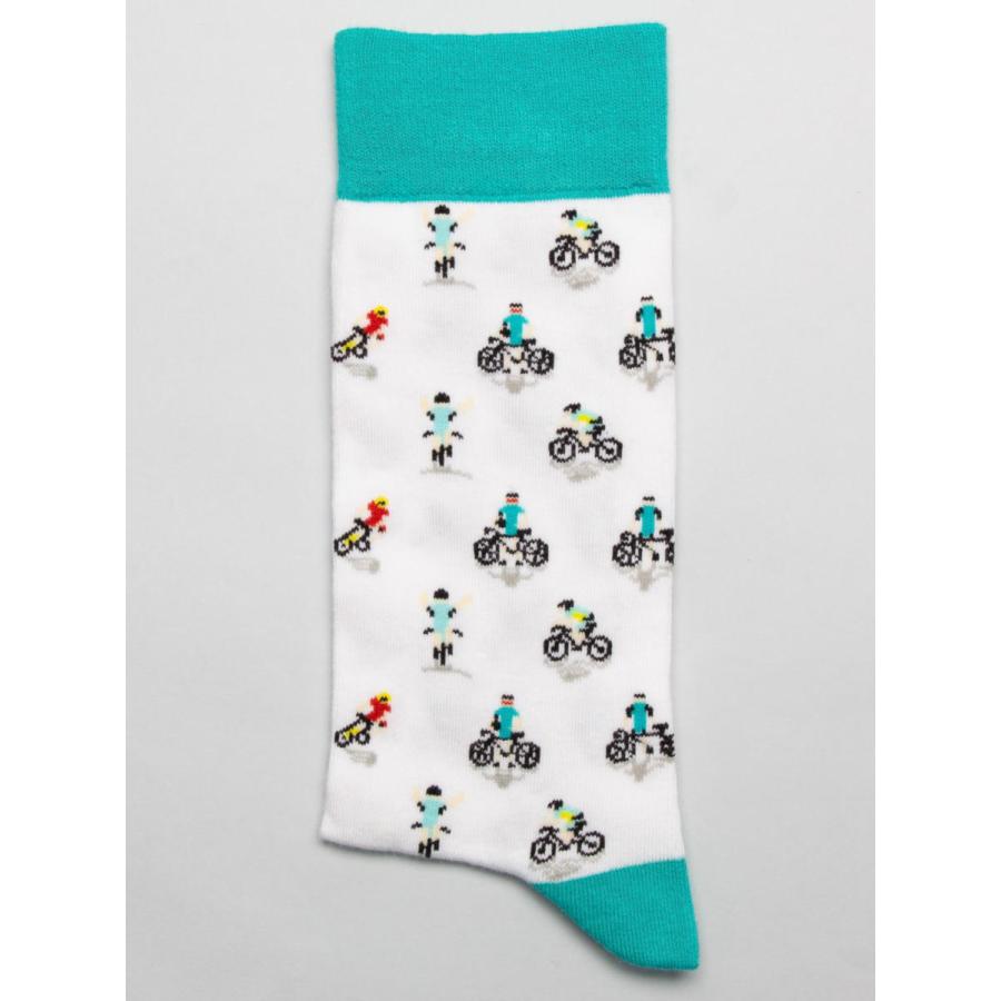 CotonDoux（コトンドゥ） ソックス 靴下 くつした メンズ 男女兼用 柄 ポップ 可愛い オシャレ お洒落 かわいい 派手 自転車柄  s42612 |  | 01