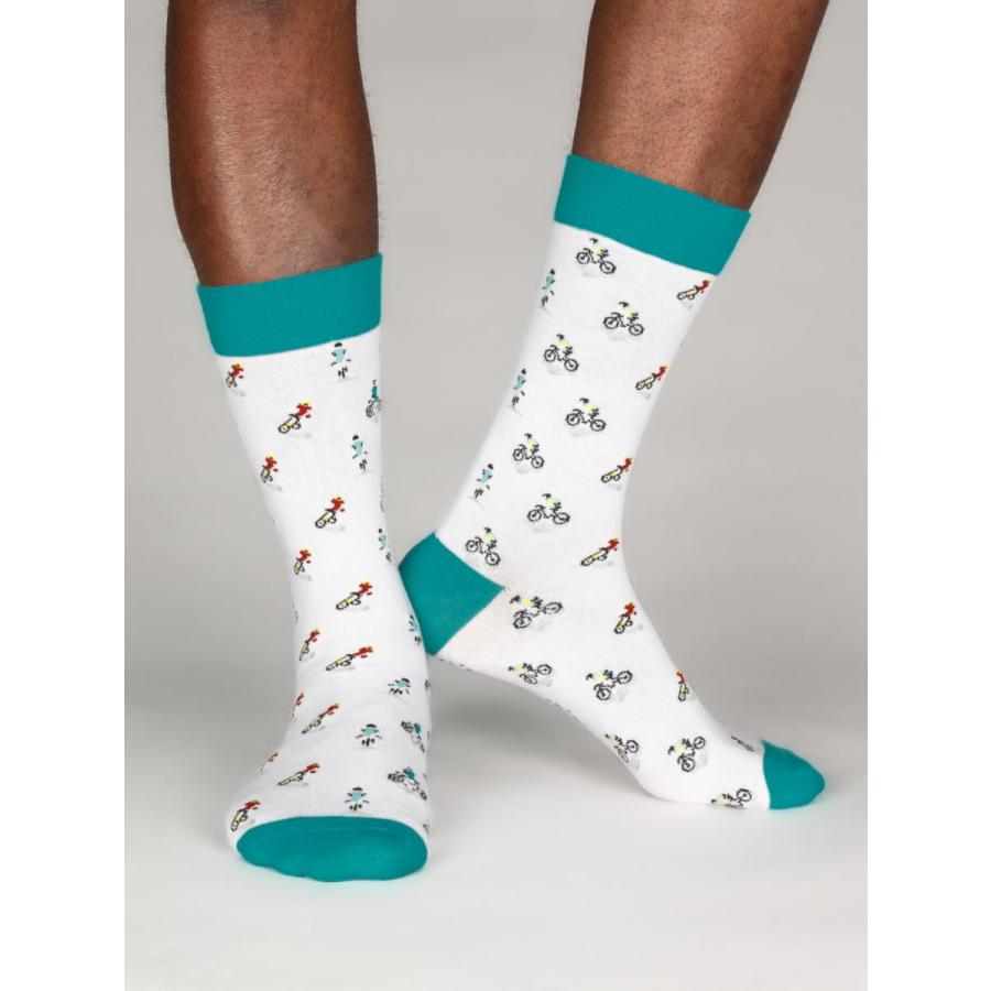 CotonDoux（コトンドゥ） ソックス 靴下 くつした メンズ 男女兼用 柄 ポップ 可愛い オシャレ お洒落 かわいい 派手 自転車柄  s42612 |  | 03