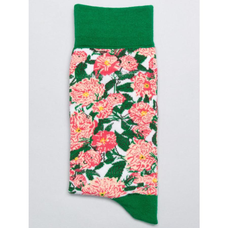 CotonDoux（コトンドゥ） ソックス 靴下 くつした メンズ 男女兼用 柄 ポップ 可愛い オシャレ お洒落 かわいい 派手 花柄 バラ柄 薔薇   s42615 |  | 01