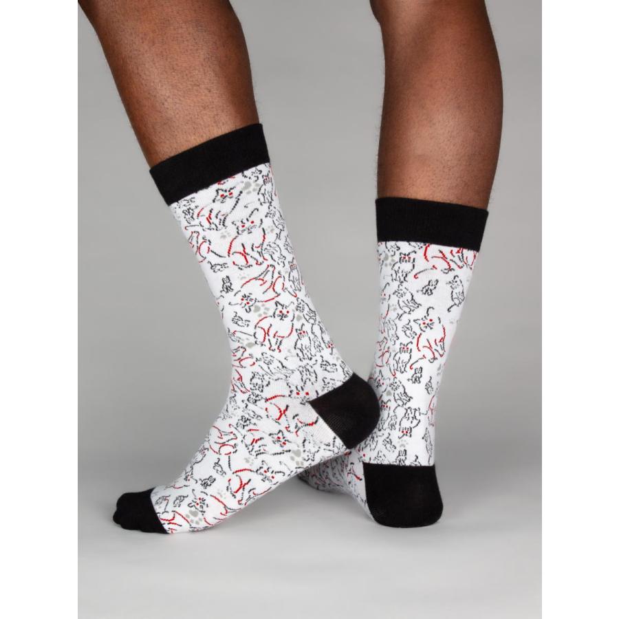 CotonDoux（コトンドゥ） ソックス 靴下 くつした メンズ 男女兼用 柄 ポップ 可愛い オシャレ お洒落 かわいい 猫柄 ネコ柄  s42616 |  | 04