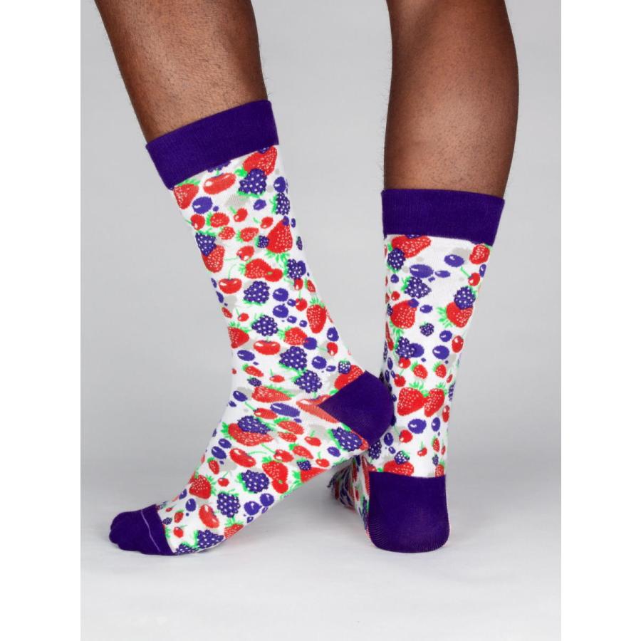 CotonDoux（コトンドゥ） ソックス 靴下 くつした メンズ 男女兼用 柄 ポップ 可愛い オシャレ お洒落 かわいい カラフル 果物柄 ベリー  s42617 |  | 04