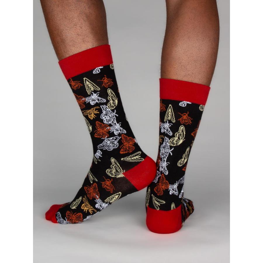 CotonDoux（コトンドゥ） ソックス 靴下 くつした メンズ 男女兼用 柄 ポップ 可愛い オシャレ お洒落 かわいい 派手 蝶柄  s42618 |  | 04
