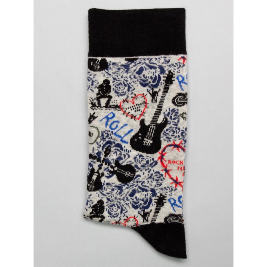 CotonDoux（コトンドゥ） ソックス 靴下 くつした メンズ 男女兼用 柄 ポップ 可愛い オシャレ お洒落 かわいい 派手 ロックンロール  s42620 |  | 01