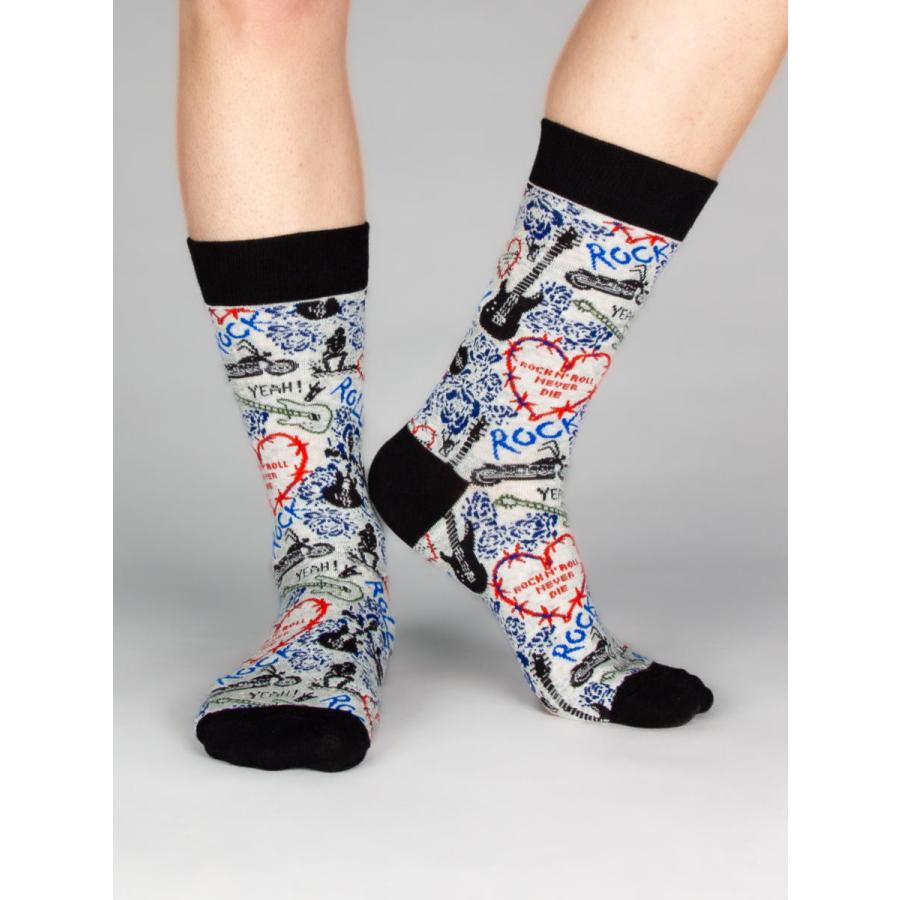 CotonDoux（コトンドゥ） ソックス 靴下 くつした メンズ 男女兼用 柄 ポップ 可愛い オシャレ お洒落 かわいい 派手 ロックンロール  s42620 |  | 03