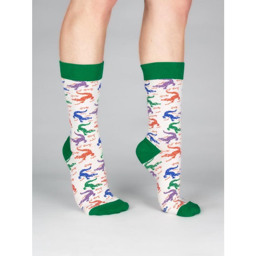 CotonDoux（コトンドゥ） ソックス 靴下 くつした メンズ 男女兼用 柄 ポップ 可愛い オシャレ お洒落 かわいい 派手 ワニ柄  s42623 |  | 04