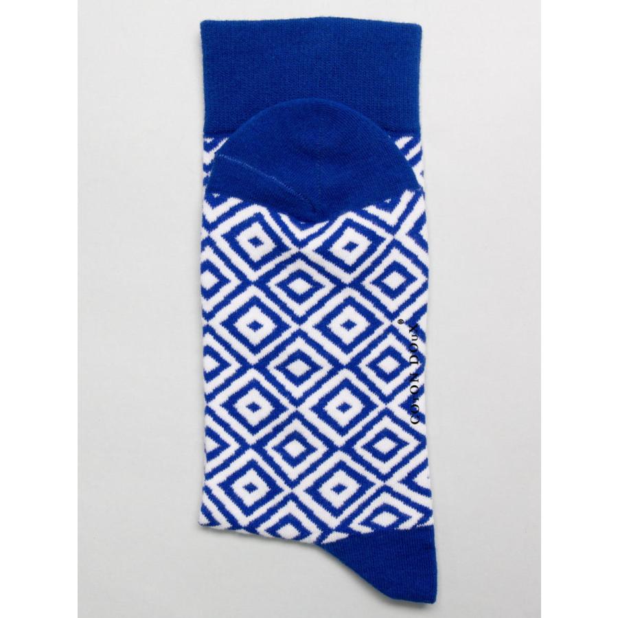 CotonDoux（コトンドゥ） ソックス 靴下 くつした メンズ 男女兼用 柄 ポップ 可愛い オシャレ お洒落 かわいい ジオメトリック柄  s42625 |  | 02