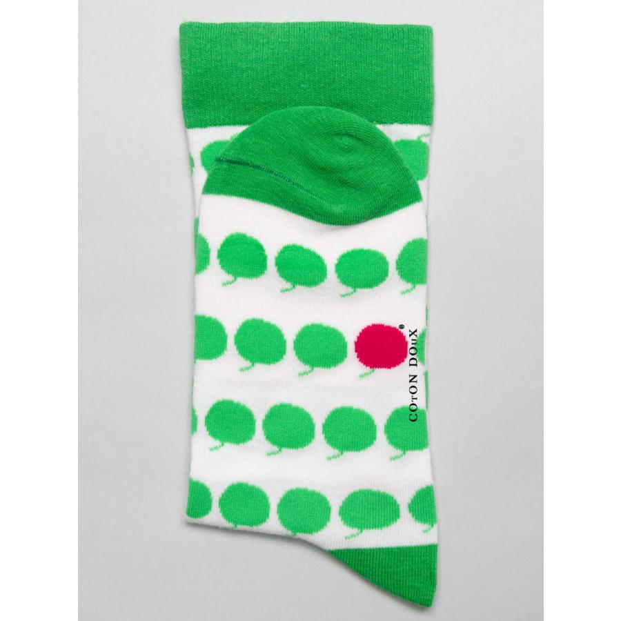 CotonDoux（コトンドゥ） ソックス 靴下 くつした メンズ 男女兼用 柄 ポップ 可愛い オシャレ お洒落 かわいい 青りんご  s42626 |  | 02