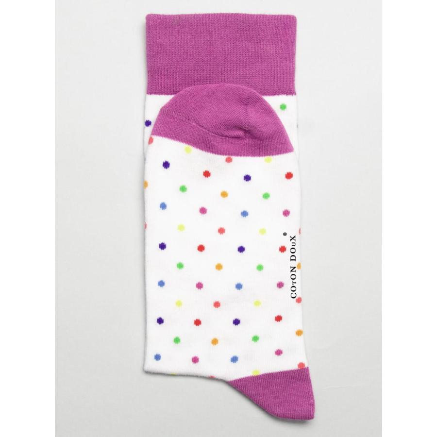 CotonDoux（コトンドゥ） ソックス 靴下 くつした メンズ 男女兼用 柄 ポップ 可愛い オシャレ お洒落 かわいい 派手 カラフル ドット   s42629 |  | 02