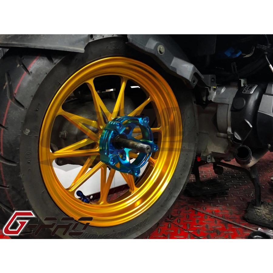【G-PRO】GR-10 鍛造アルミホイール フロント用 BW'S-T/X BW'S125(リアドラム車) カラーオーダー 受注生産品 台湾製 カスタム ドレスアップ 軽量 足回りの画像