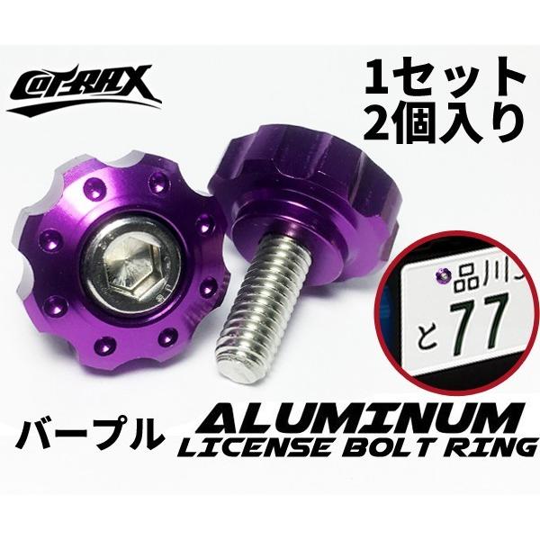 ナンバーボルト ナンバープレート用 M6ステンボルト 台湾製 アルマイト ドレスアップ カスタム 車 バイク 汎用 2個set Miniギア パープル 超高品質で人気の