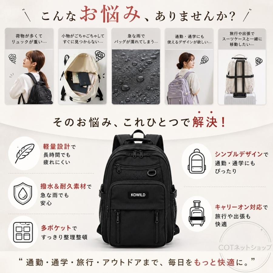 リュック リュックサック バックパック おしゃれ レディース メンズ ナイロン 大容量 軽量 撥水 a4 pc 2way 通学 通勤 学生 旅行 スポーツ |  | 01