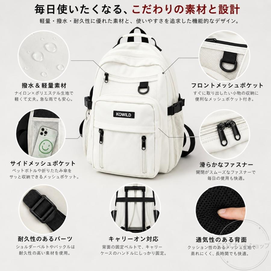 リュック リュックサック バックパック おしゃれ レディース メンズ ナイロン 大容量 軽量 撥水 a4 pc 2way 通学 通勤 学生 旅行 スポーツ |  | 07