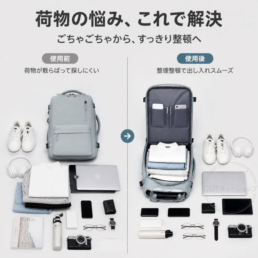 爆買 リュック メンズ レディース リュックサック バック ビジネスリュック 大容量 拡張可能 撥水 軽量 旅行 通勤用 パソコン対応 多機能 男女兼用 父の日 |  | 05