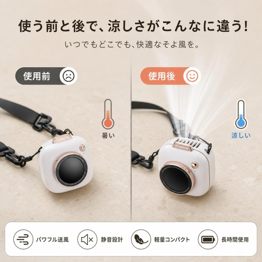 ハンディファン 腰掛け 扇風機 小型 おしゃれ 卓上 首掛け 冷風機 ミニ 薄型 おしゃれ 強風 クリップ 携帯 軽量 usb ミニ キッズ 充電式 グリーン ピンク |  | 03