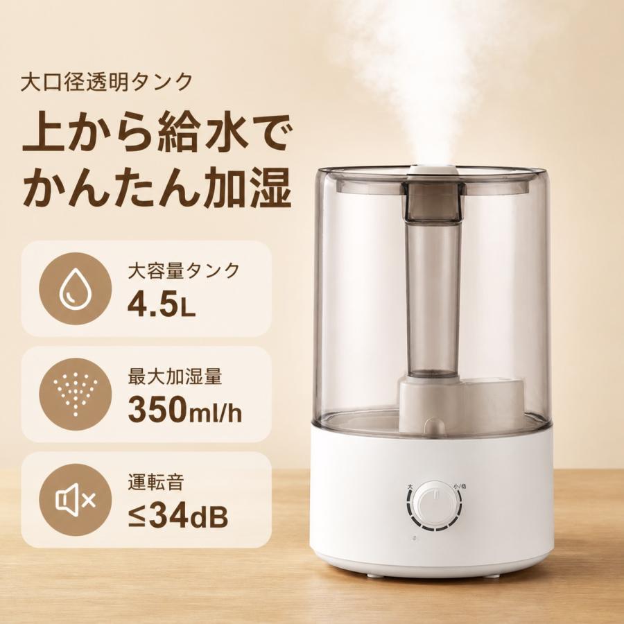 2026最新型 加湿器 大容量7.8L 超音波加湿器 スタイリッシュ アロマ対応 強力加湿 ミスト調整 静音 ウイルス対策 乾燥防止 花粉 上部給水 オフィス 寝室 省エネ | 