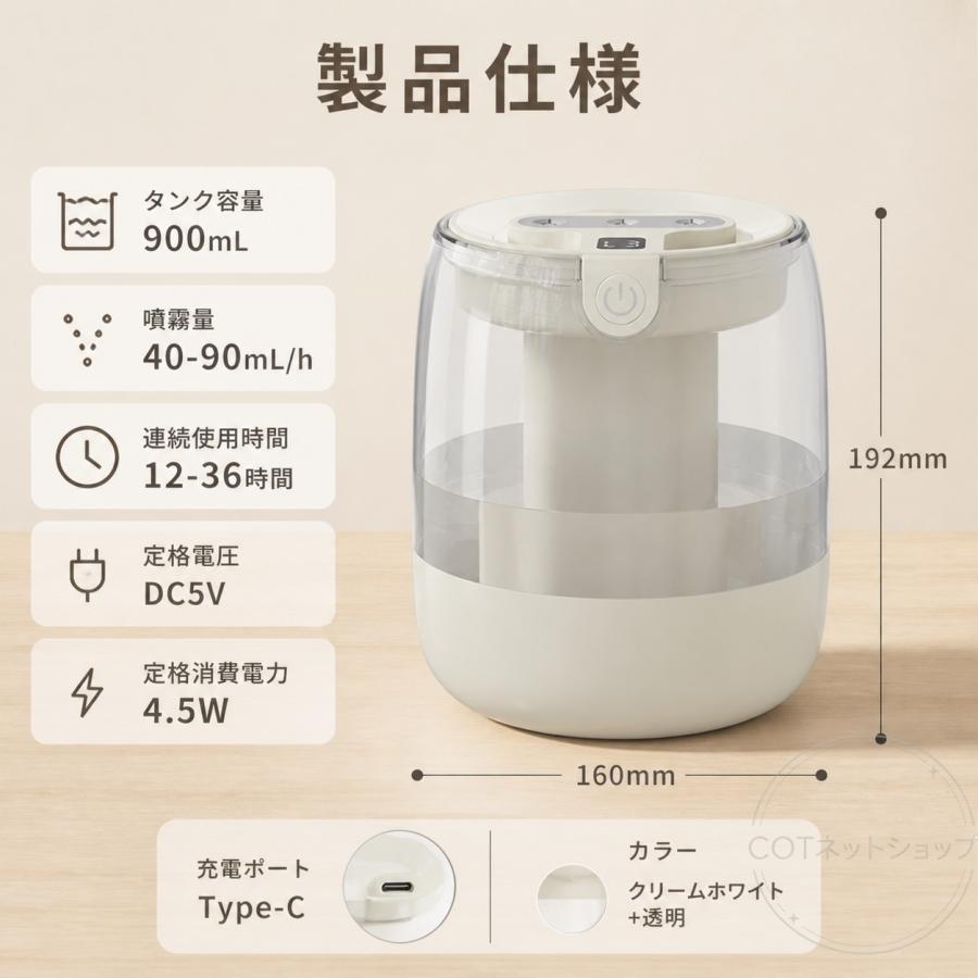 2026最新型 加湿器 大容量3L 超音波加湿器 トリプルスプレー 強力加湿 LEDライト付 静音 ウイルス対策 乾燥防止 花粉 上部給水 オフィス 寝室 省エネ |  | 07