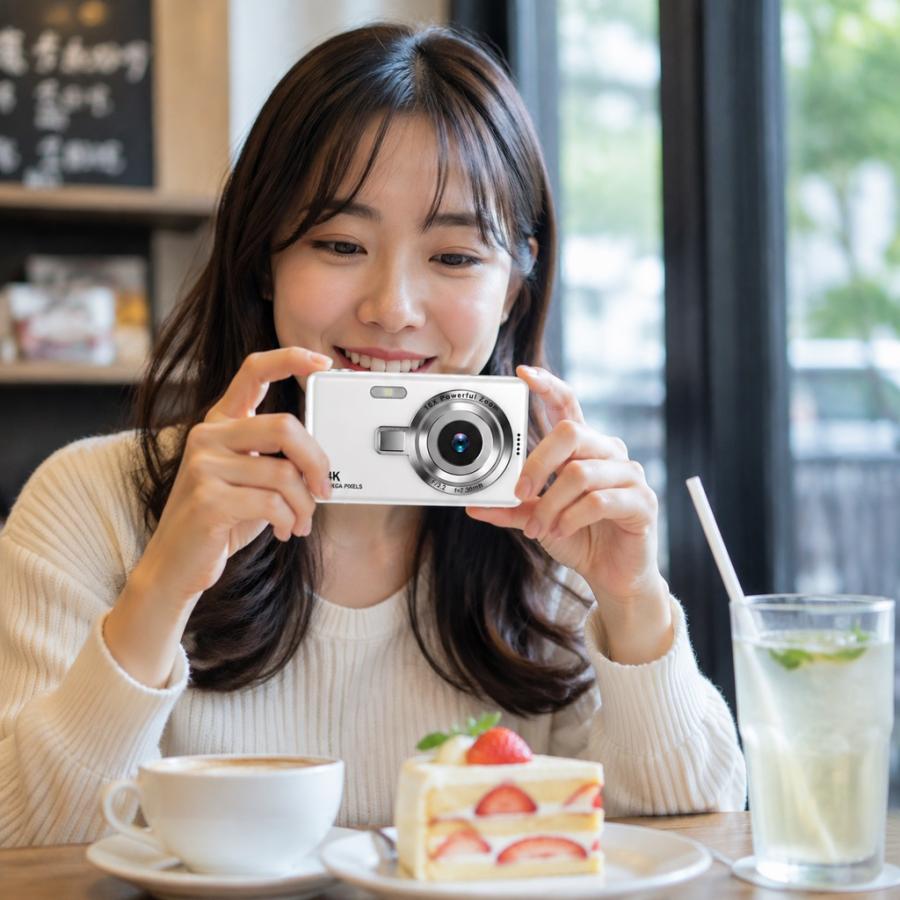 デジカメ デジタルカメラ 4K 5000万画素 16倍ズーム 高画質 小型 軽量 初心者向け AFオートフォーカス 手振れ補正 IPS大画面 vlogカメラ 修学旅行 敬老の日 2026 |  | 06