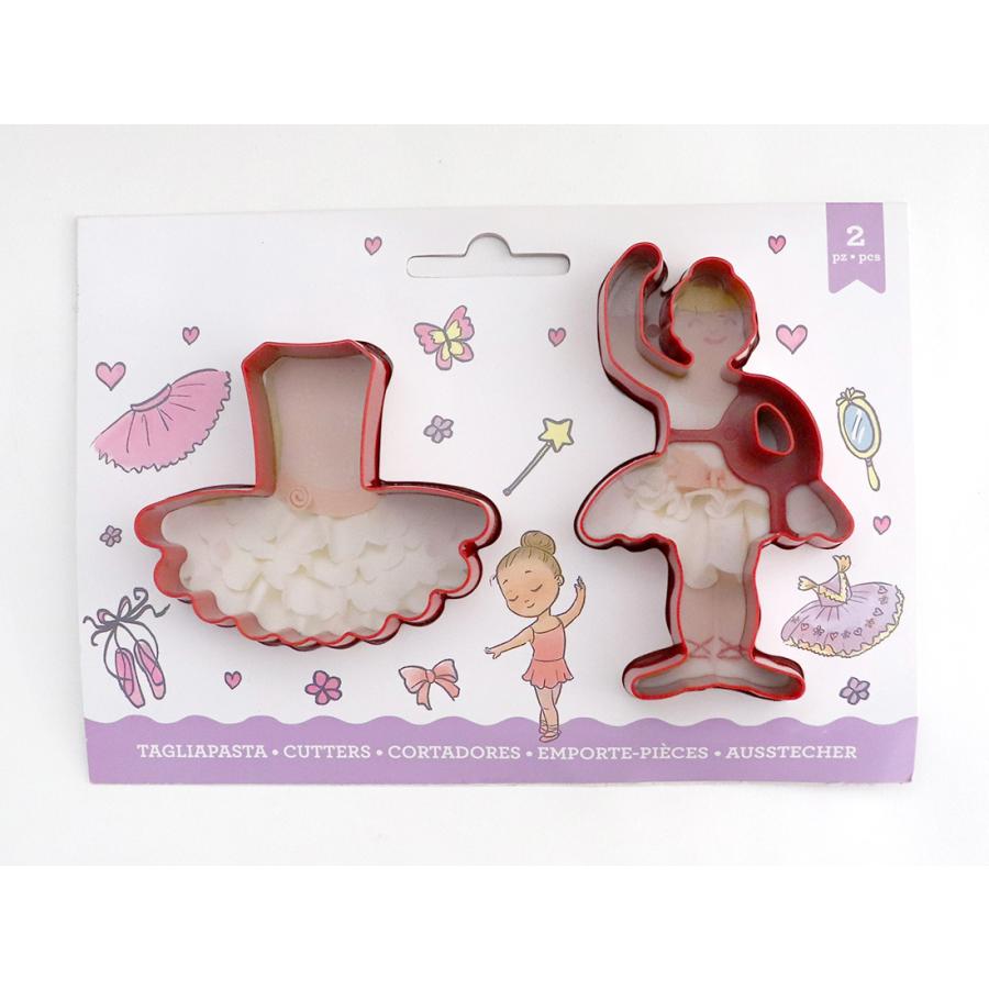 クッキー抜型 2個セット (チュチュ・バレリーナ) | cotta