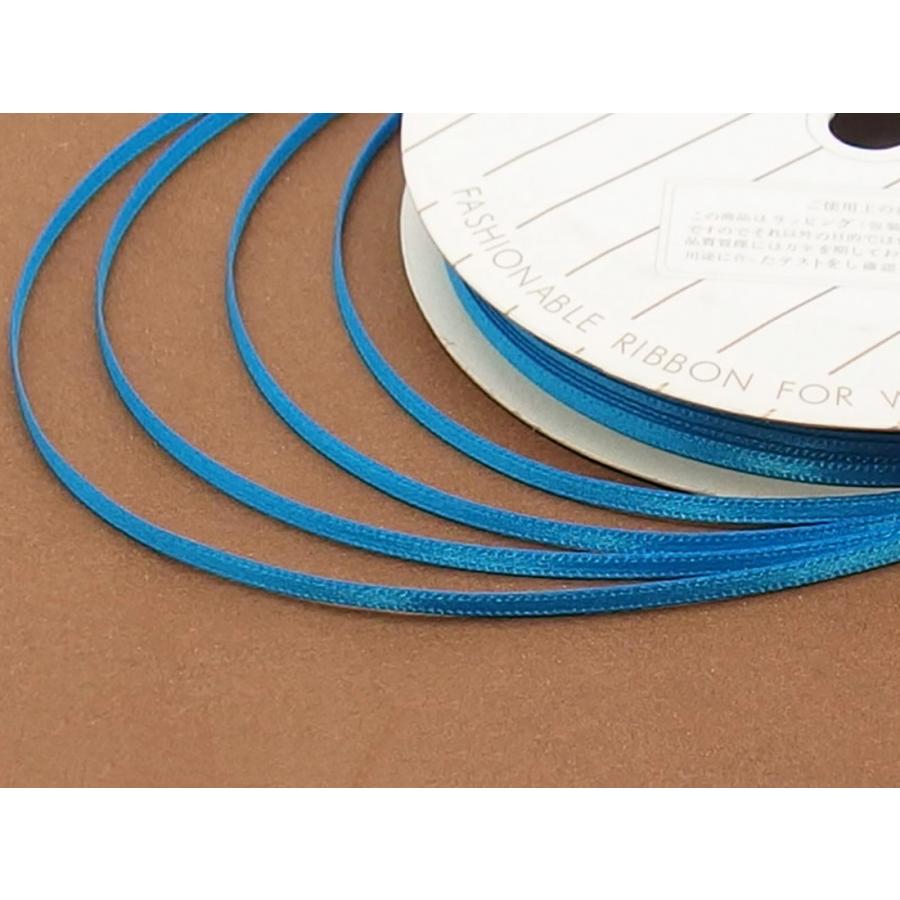 シングルサテンリボン 3mm幅×20m巻 Rブルー | cotta | 01