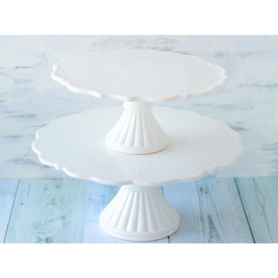 ケーキスタンド 花リム 白 大（28cm) | cotta | 02