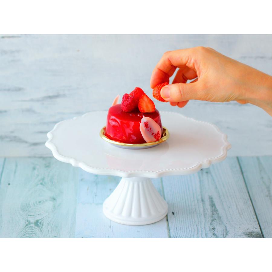 ケーキスタンド 花リム 白 小 23cm Cotta 通販 Paypayモール