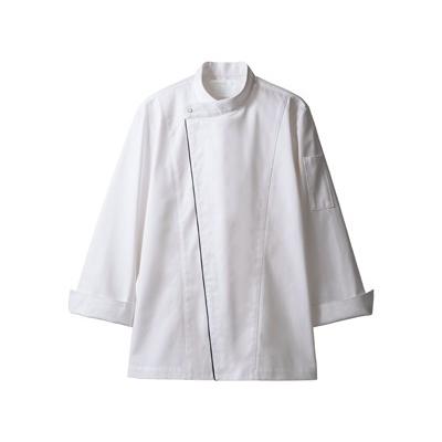 ファッションデザイナー コックコート S 6-1051（白/黒） 厨房用衣料、調理服