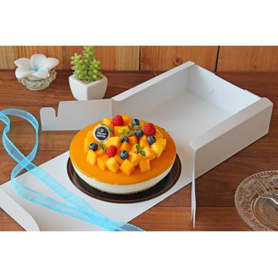 [ケース販売]タルト函ホワイト No50（トレーなし）の画像