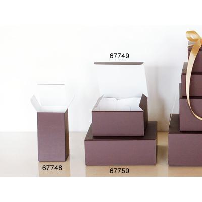 cotta - [容れもの売りわたす]お口当たりBOX2 四角四面 茶 ラッピング用品-ギフト箱-キッチン、日用品、文具