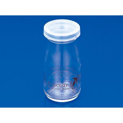[ケース販売]牛乳瓶 プティング(A-100薄口）フタ付