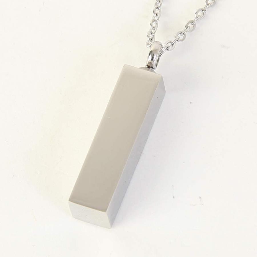 メモリアル ペンダント 角 石入り 収納ポーチ付き 位牌 遺骨 ペット 