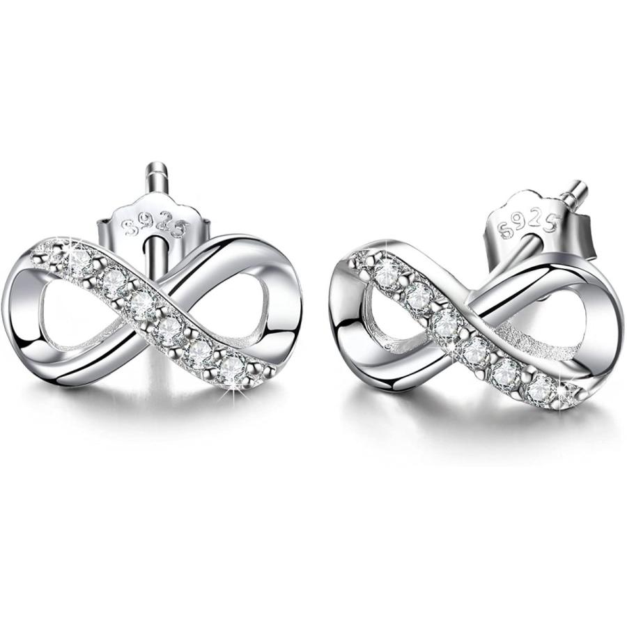 海外最新 レディース ピアス シルバー 元気少女 金属アレルギー対応 インフィニティ スタッドピアス 誕生日 記念日 プレゼント ギフトbox付き 特売 Www Skylanceronline Com